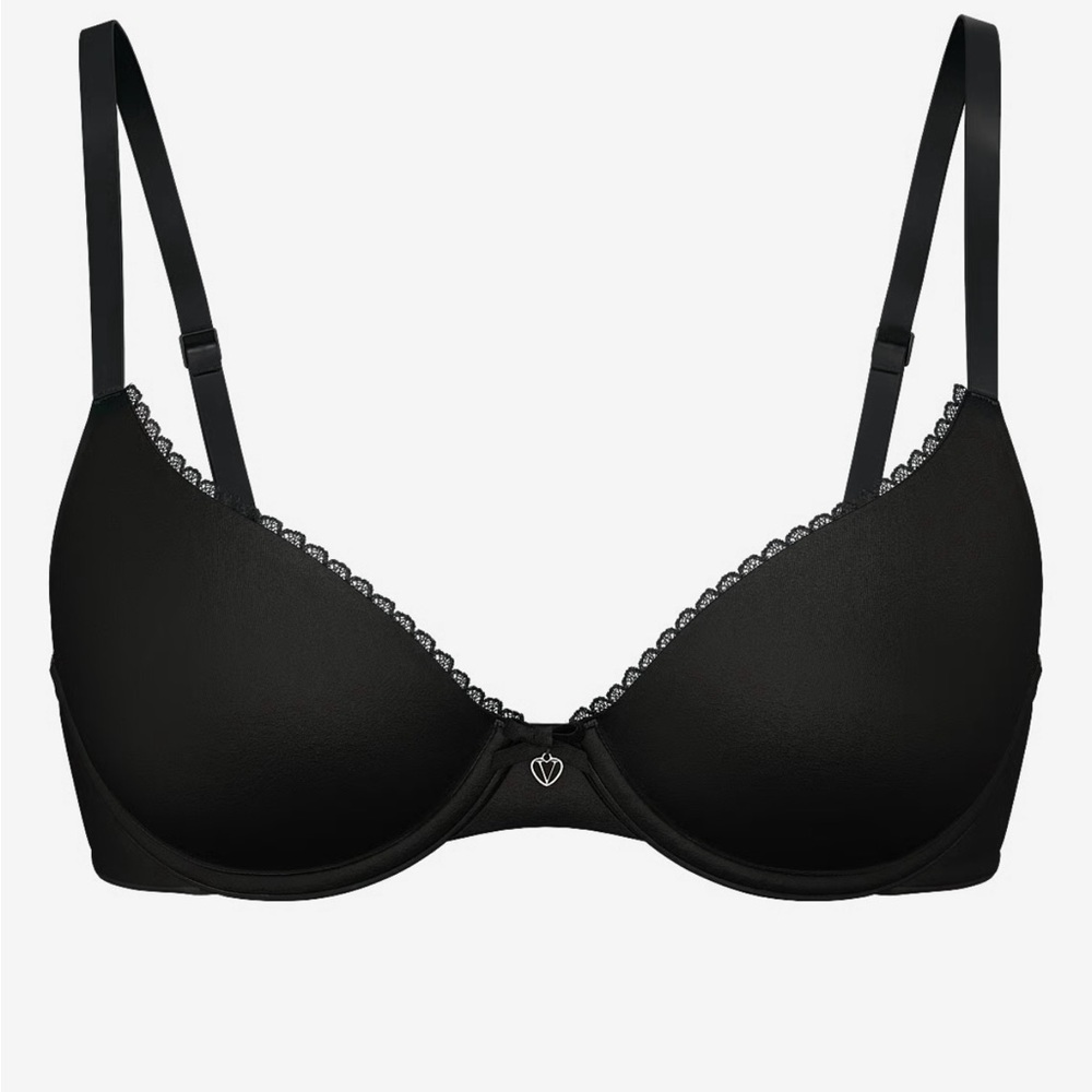 Victoria's Secret Black & Cream Lace Accent Bras